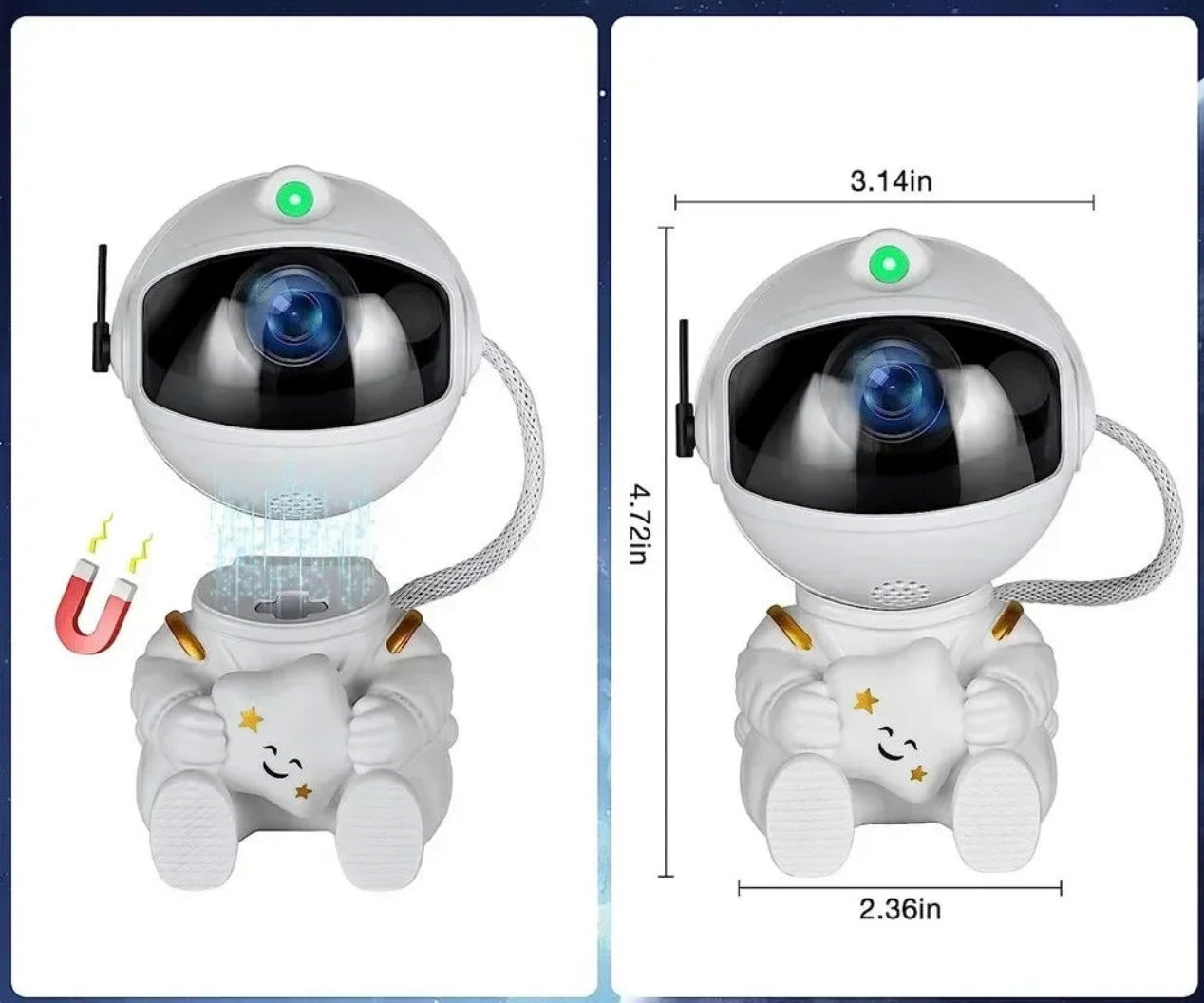 Astronaute projecteur d'étoile dans la galaxy